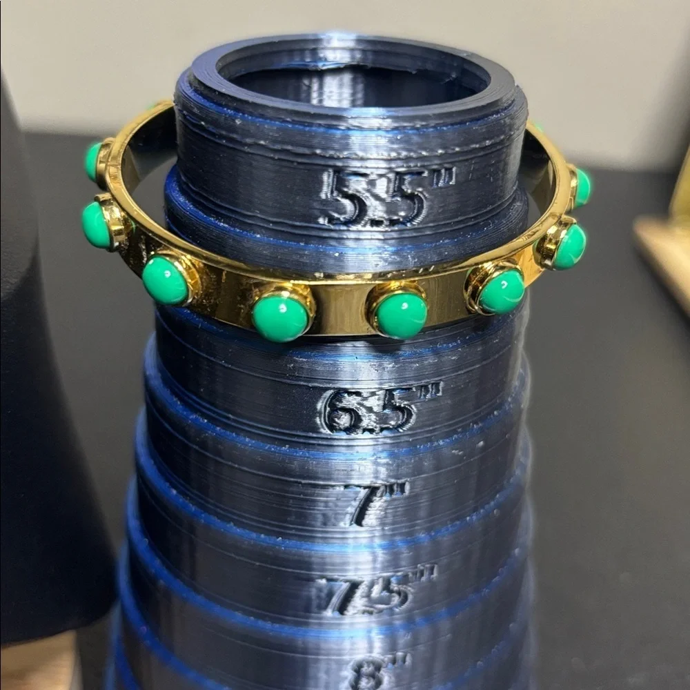 Kate Spade New York Modern Classic Green Tag Along Cuff Bracelet - Picture 7 of 7